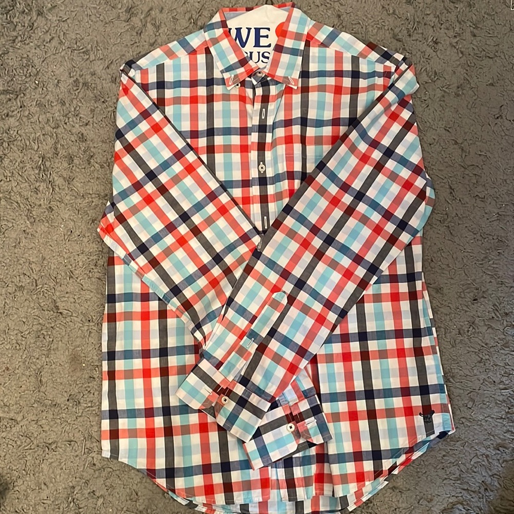 Laid American eagle slim fit button down